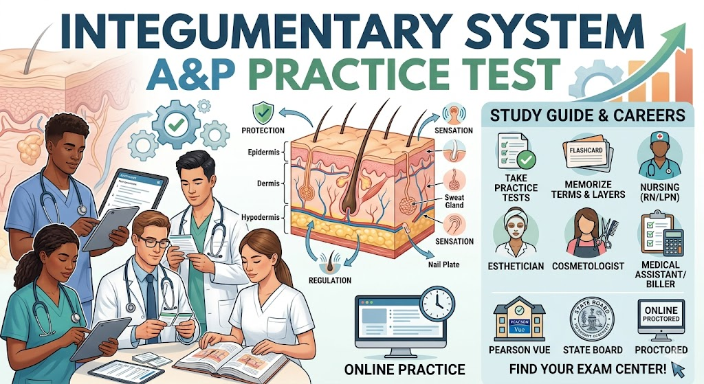 Integumentary System Anatomy and Physiology Practice Test Banner