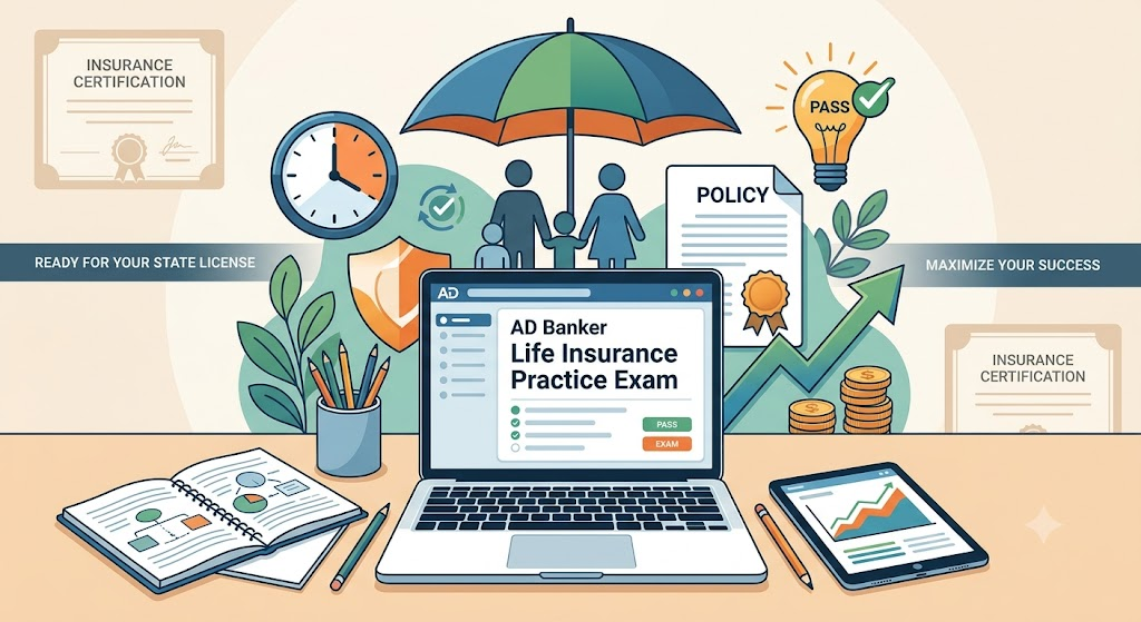 AD Banker Life Insurance Practice Exam Banner