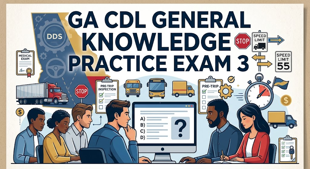 Georgia CDL General Knowledge Practice Test 3 Banner