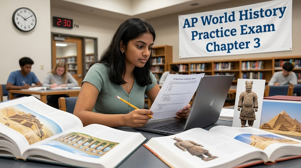 AP World History Practice Test Chapter 3 Banner
