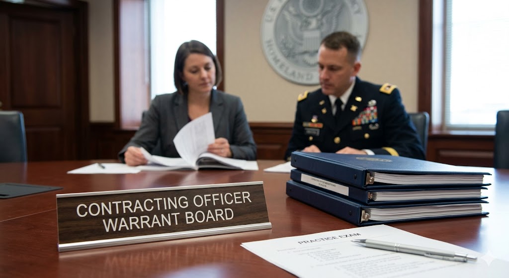 Contracting Officer Warrant Board (COWB) – Unlimited Warrants Practice Test Banner