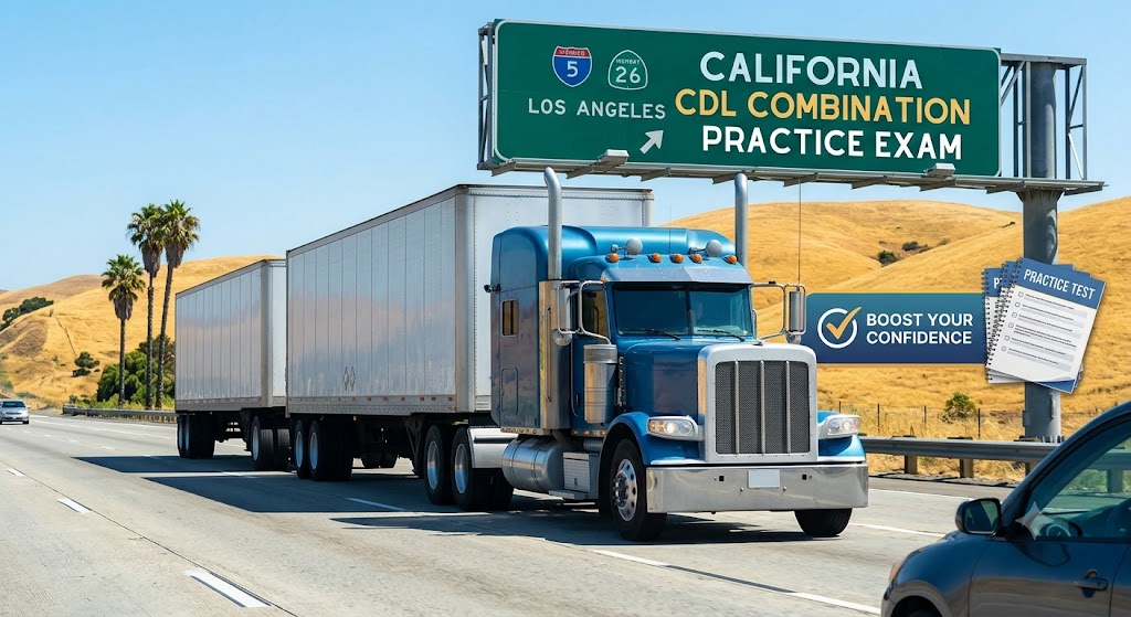 California CDL Combination Practice Test Banner