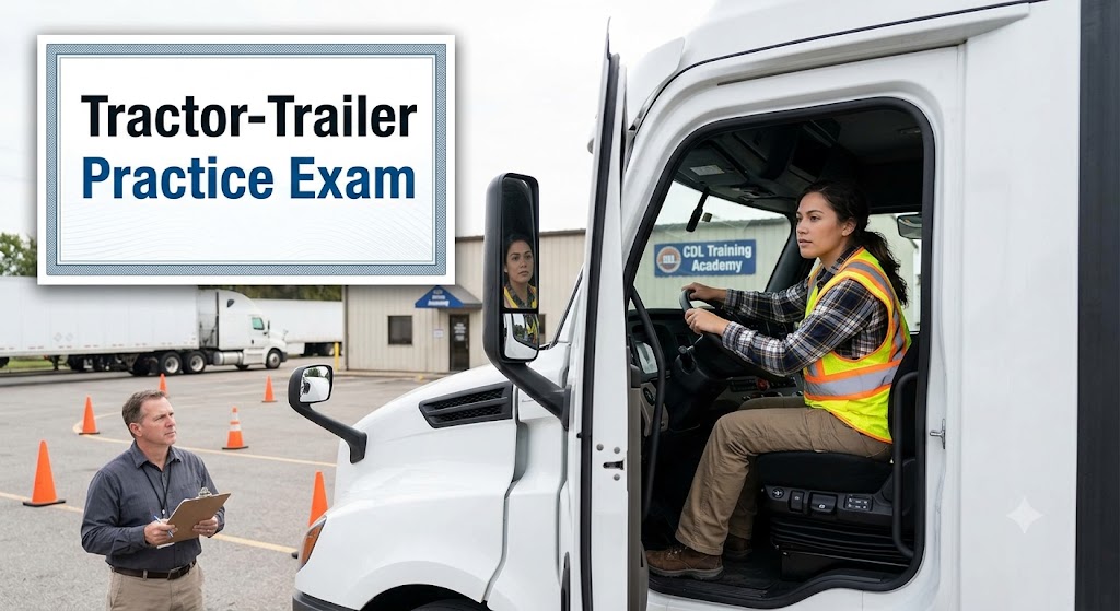 Tractor-Trailer Practice Test Banner