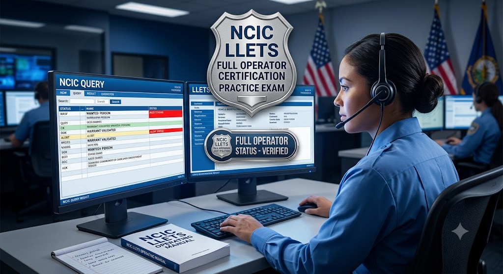 NCIC LLETS Full Operator Certification Practice Exam Banner