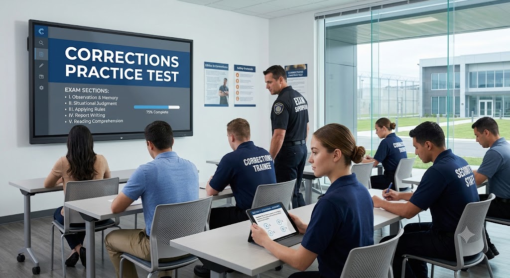 Corrections Practice Test & Exam Prep Banner
