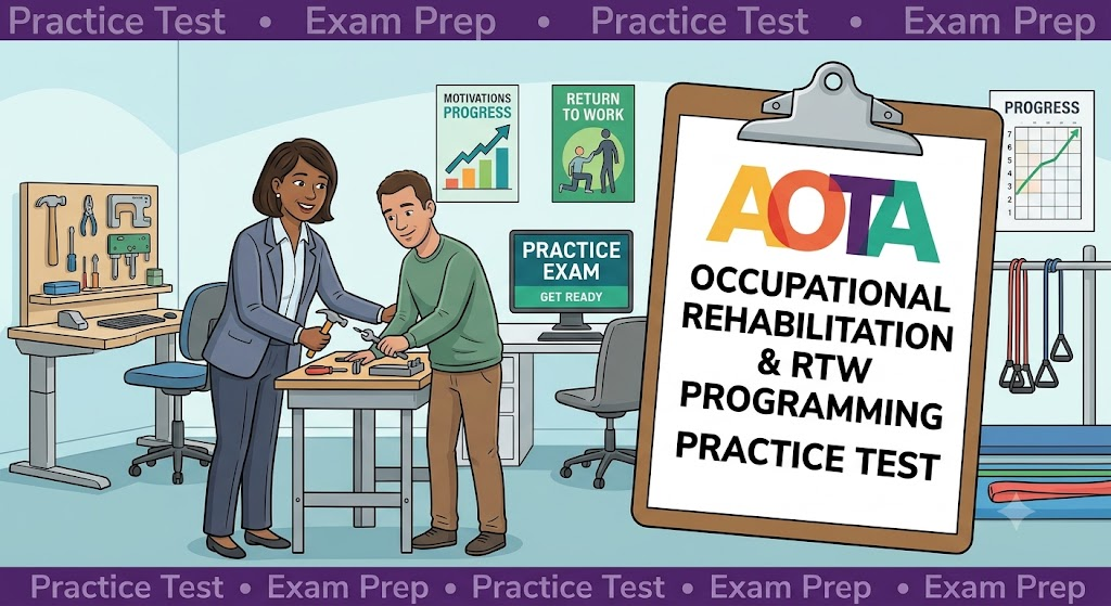 AOTA Occupational Rehabilitation and Return-to-Work Programming Practice Test Banner