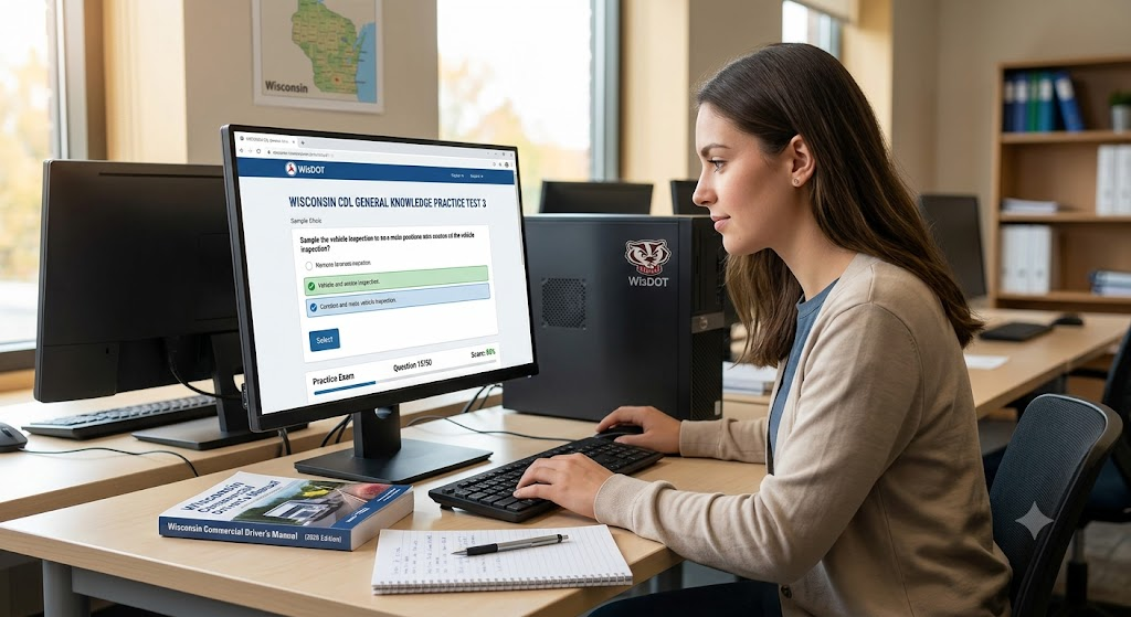Wisconsin CDL General Knowledge Practice Test 3 Banner