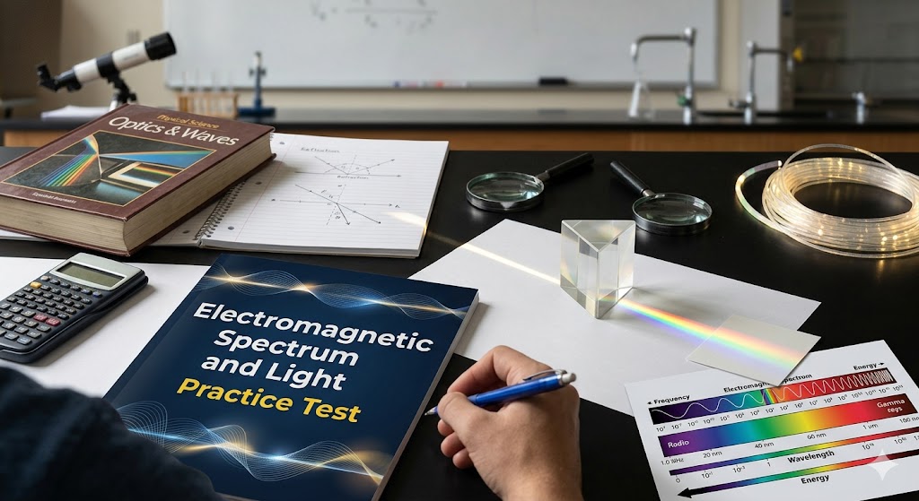Electromagnetic Spectrum and Light PracticeTest Banner