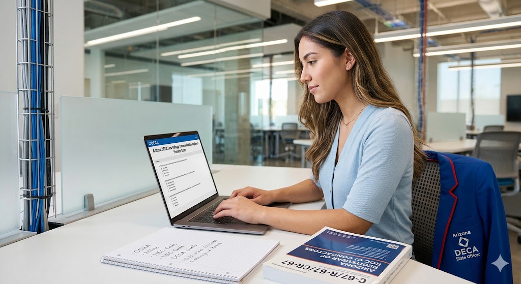 Arizona DECA Low Voltage Communication Systems Practice Exam Banner