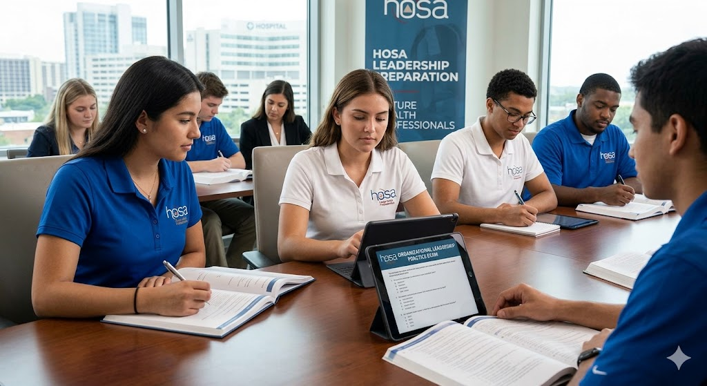 HOSA Organizational Leadership Practice Test Banner