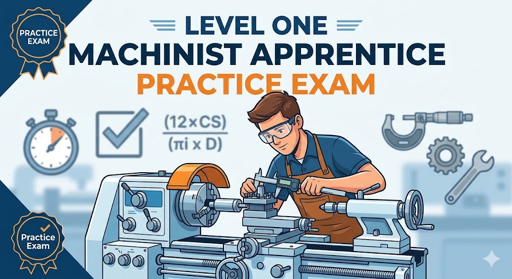 Machinist Apprentice Level One Practice Test Banner