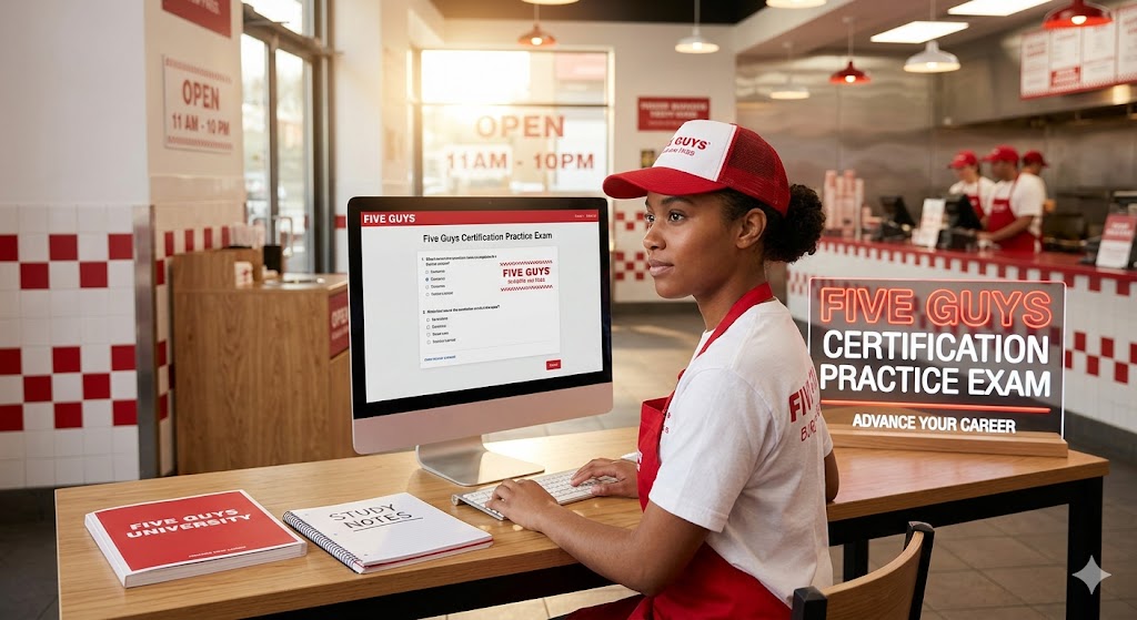 Five Guys Certification Practice Test Banner
