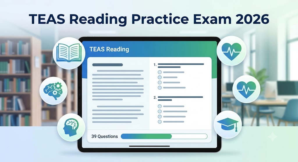 TEAS Reading Practice Test 2026 (39 Questions Answers) Banner