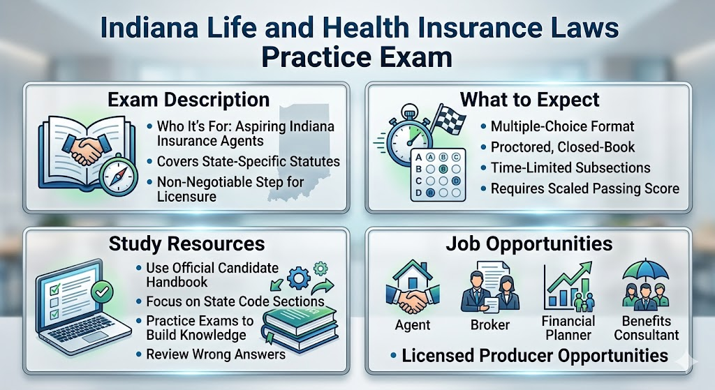 Indiana Laws and Regulations for Life and Health Insurance Sales Practice Test Banner