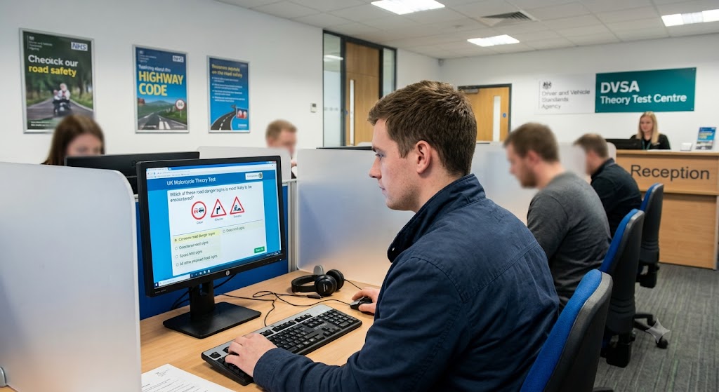 Motorcycle Theory Practice Test & Exam Prep | United Kingdom Banner