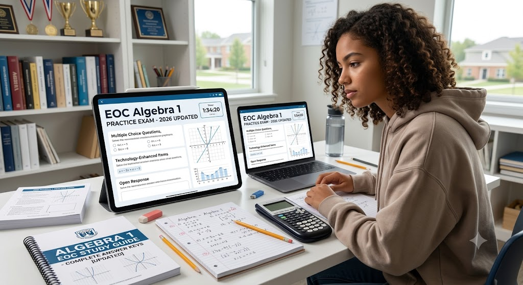 EOC Algebra 1 Practice Test 2026 Answer Keys [UPDATED] Banner