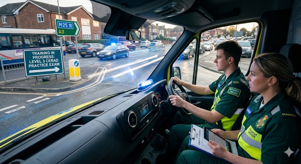Level 3 Certificate in Emergency Response Ambulance Driving (CERAD) Exam 3 Practice Banner