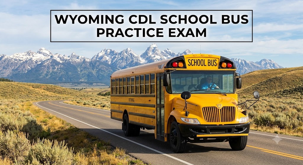 Wyoming CDL School Bus Practice Test Banner