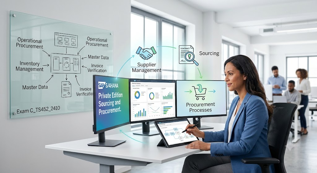 SAP S/4HANA Cloud Private Edition, Sourcing and Procurement (C_TS452_2410) Practice Test Banner