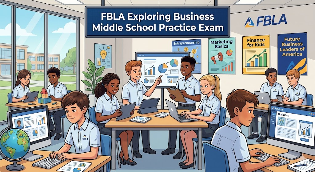 FBLA Exploring Business Concepts – Middle School Practice Test Banner