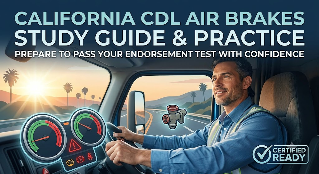 California CDL Air Brakes Endurance Test Banner