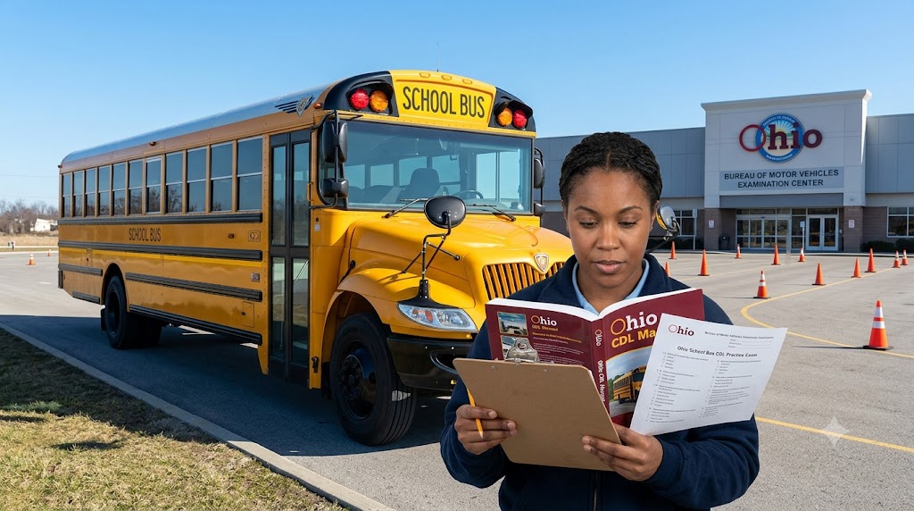 Ohio CDL School Bus Practice Test Banner
