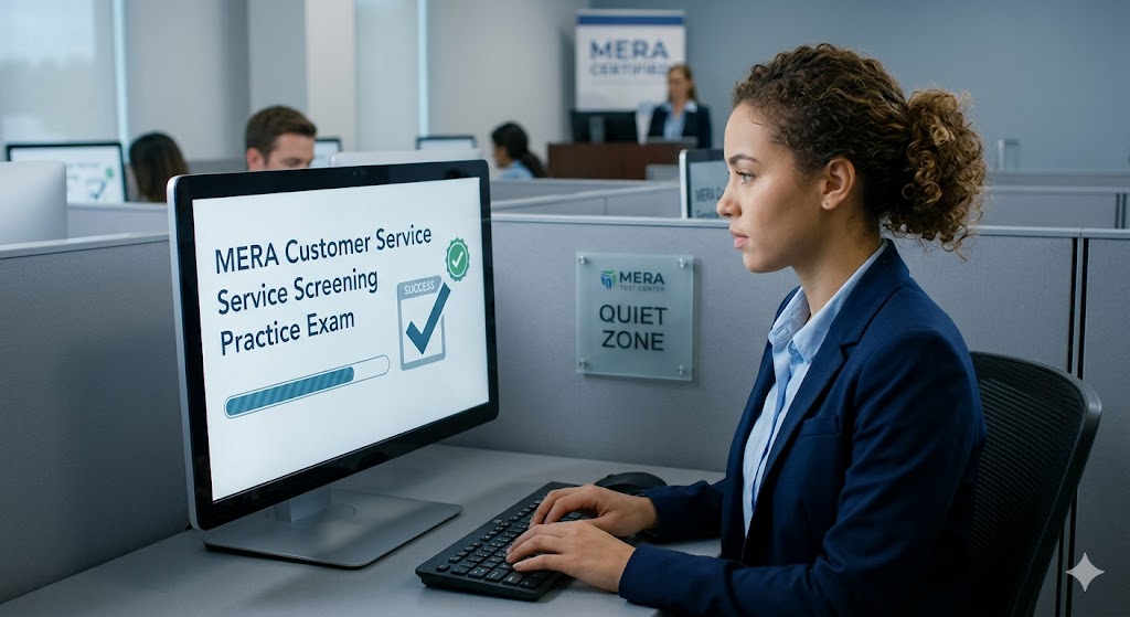 MERA Customer Service Screening Practice Test Banner