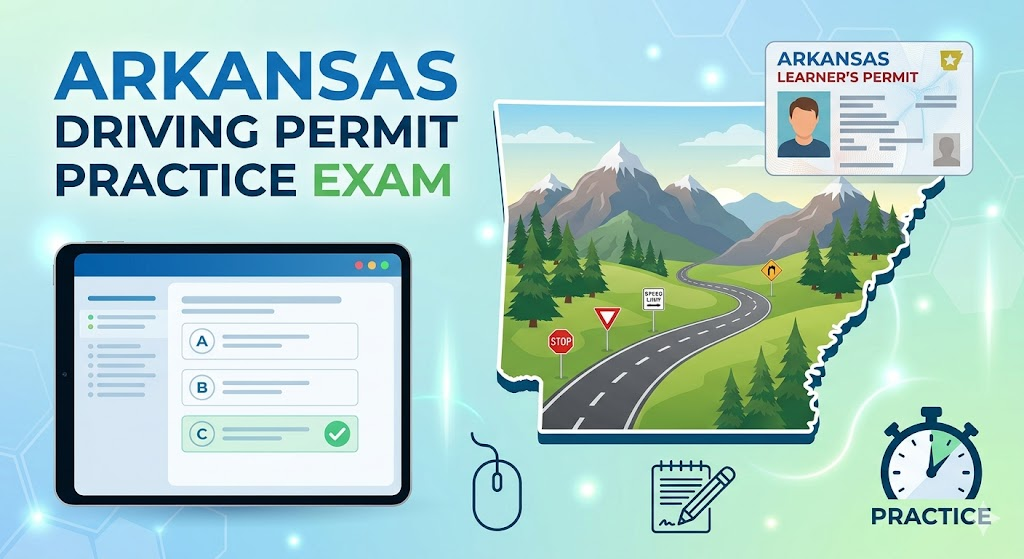 Arkansas Driving Permit Practice Test 1 Banner