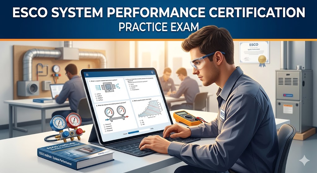 ESCO System Performance Certification Practice Exam Banner