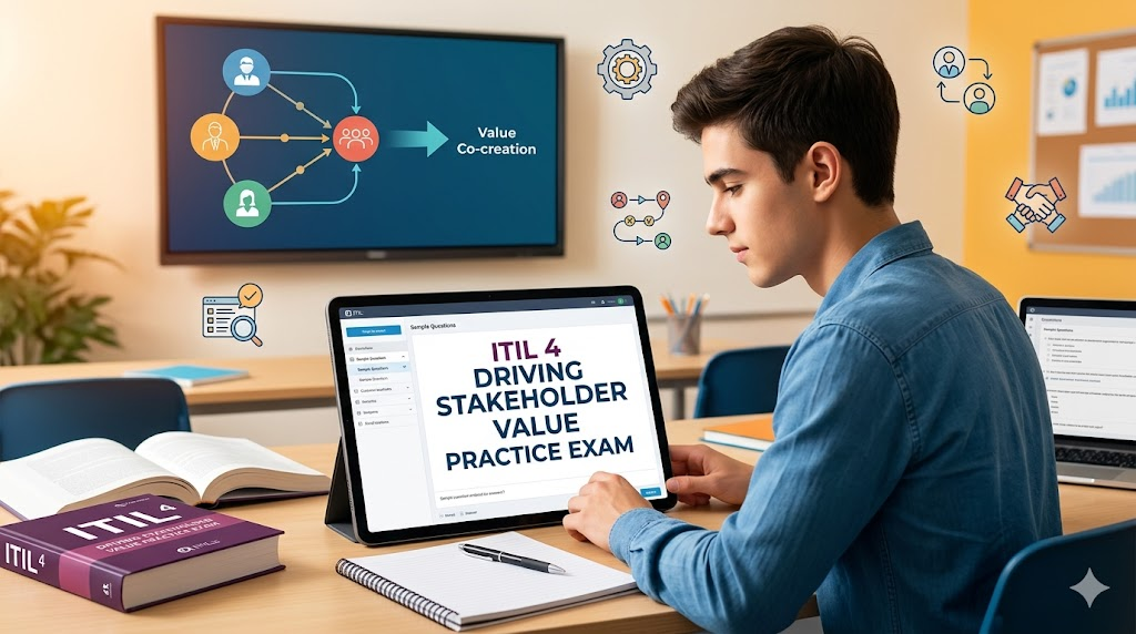 ITIL 4 Driving Stakeholder Value Practice Test Banner