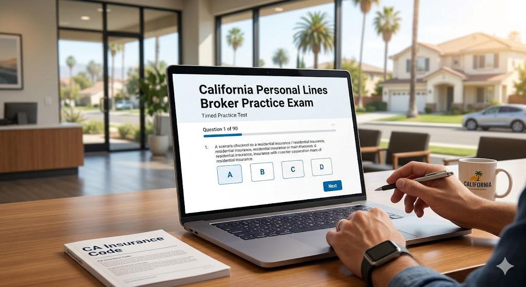 California Personal Lines Broker Practice Test Banner