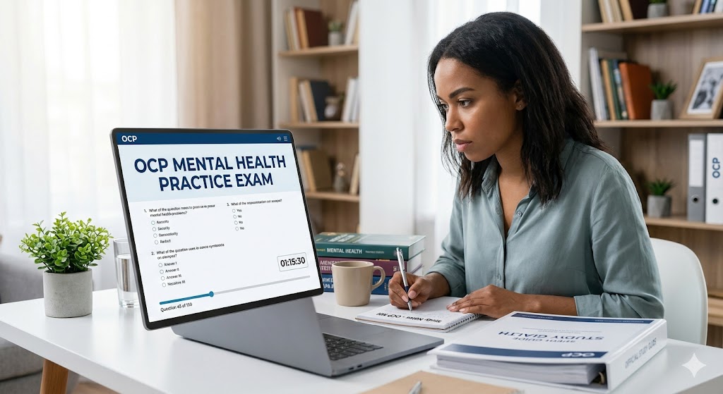 OCP Mental Health Practice Exam Banner