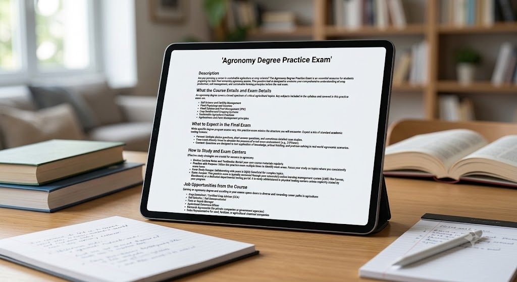 Agronomy Degree Practice Exam Banner