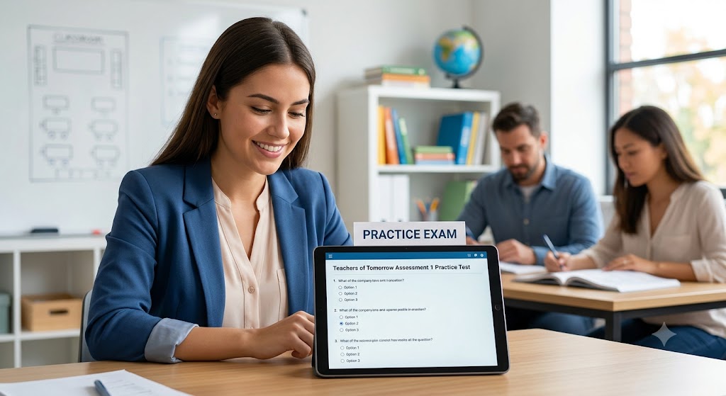 Teachers of Tomorrow Assessment 1 Practice Test Banner