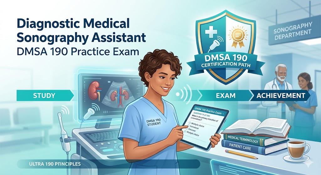 Diagnostic Medical Sonography Assistant (DMSA) 190 Practice Test Banner