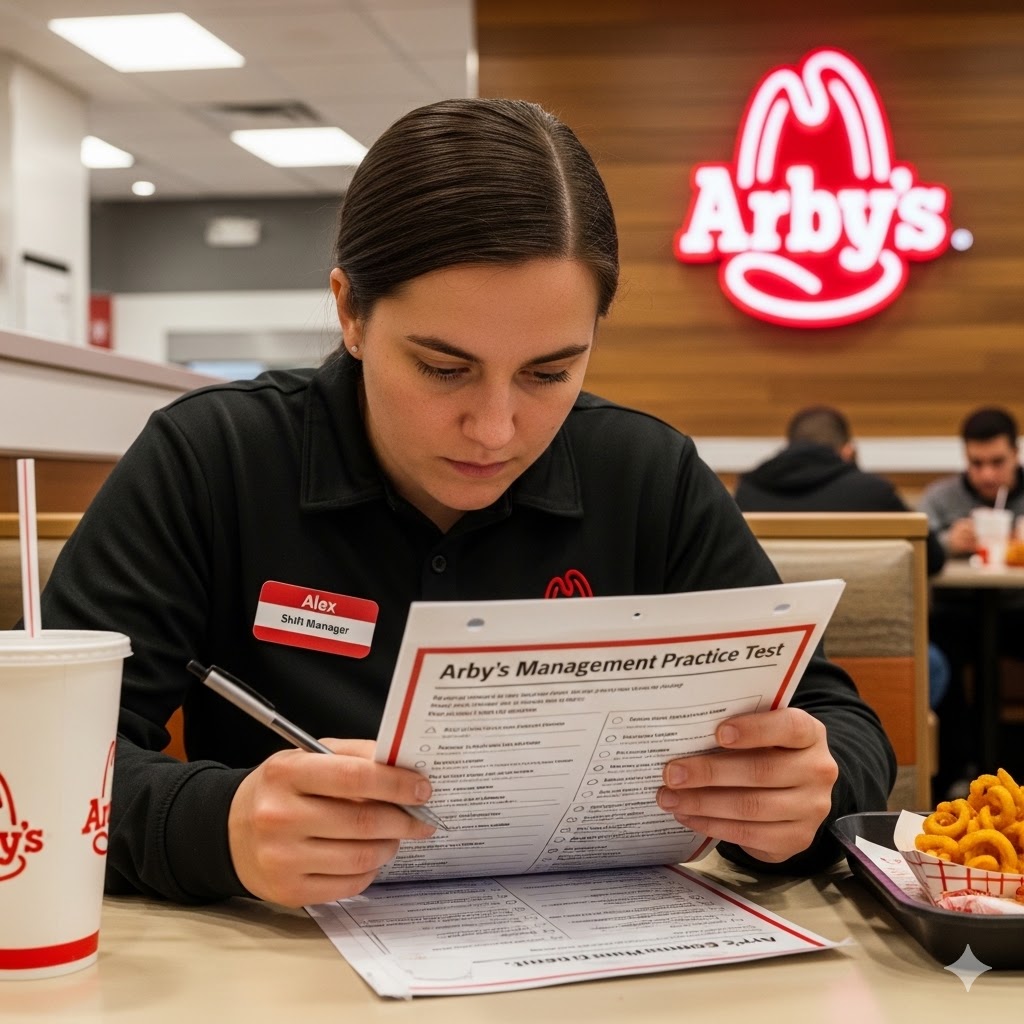 Arby's Management Practice Exam Prep Banner