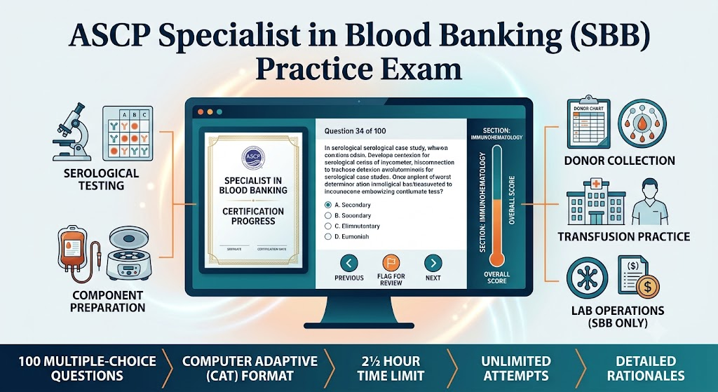 ASCP Specialist in Blood Banking (SBB) Practice Exam Banner