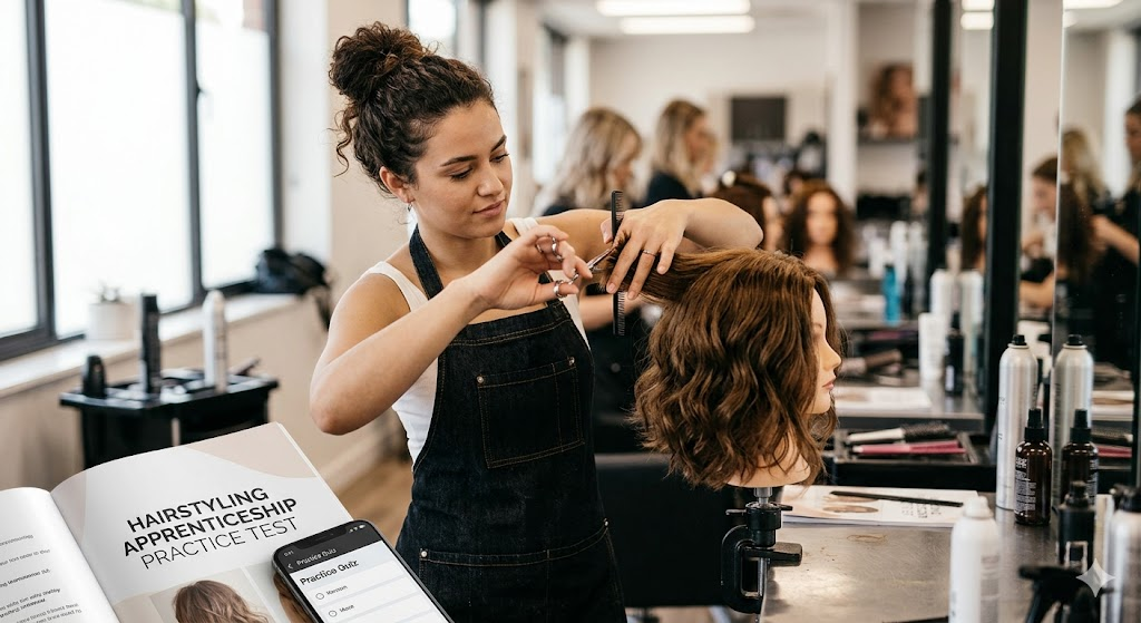 Hairstyling Apprenticeship Practice Test Banner