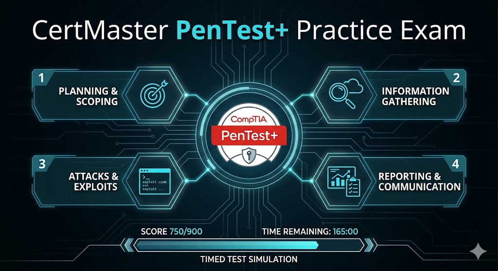 CertMaster PenTest+ Practice Test Banner
