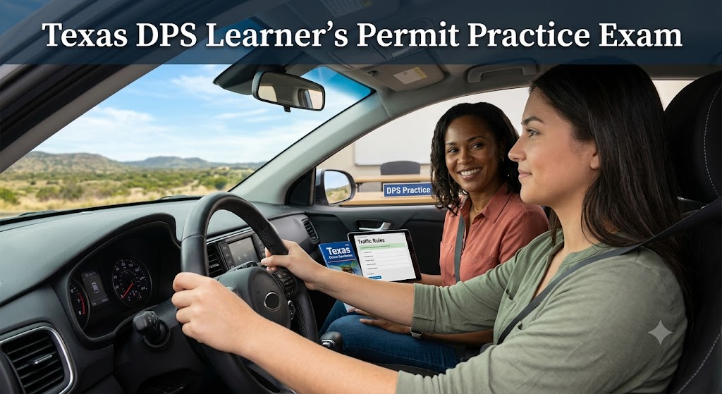 Texas DPS Learner’s Permit Practice Exam Banner