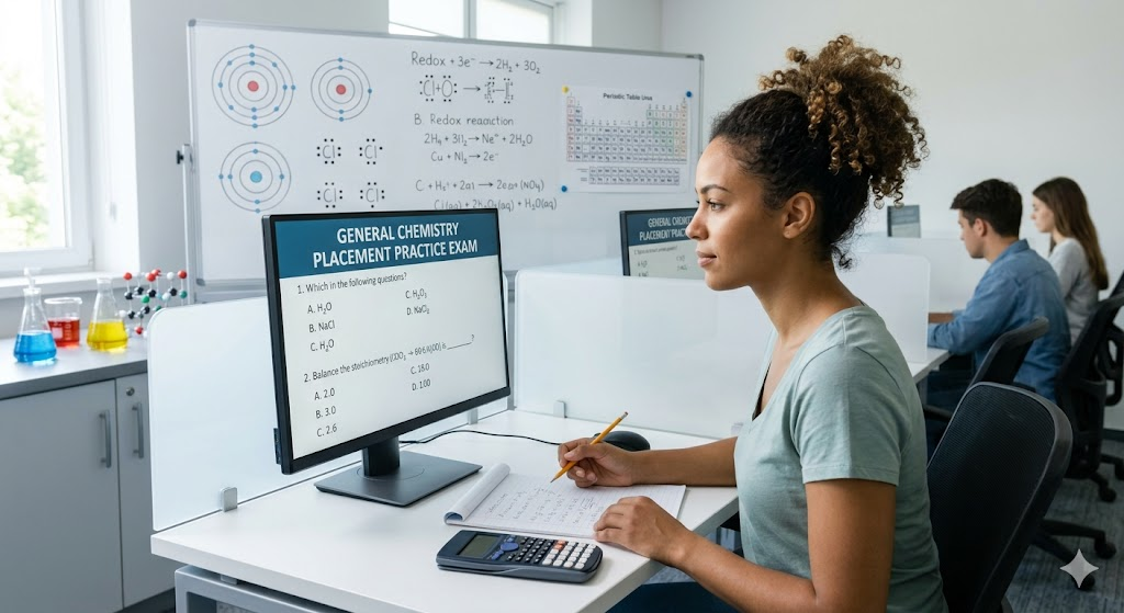 General Chemistry Placement Practice Test Banner