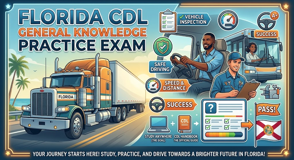 Florida CDL General Knowledge Practice Test 3 Banner