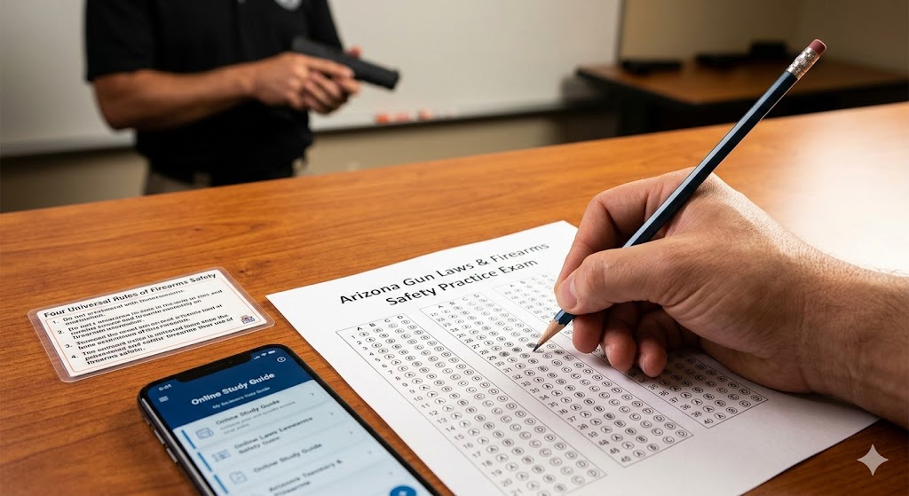 Arizona Gun Laws & Firearms Safety Practice Exam Banner
