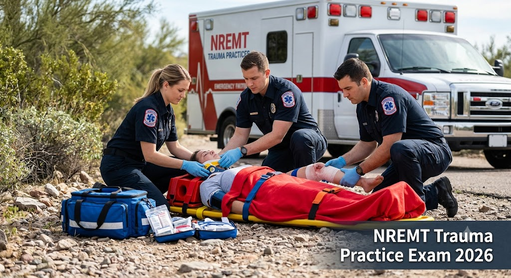 NREMT Trauma Practice Test 2026 Questions Answers Banner