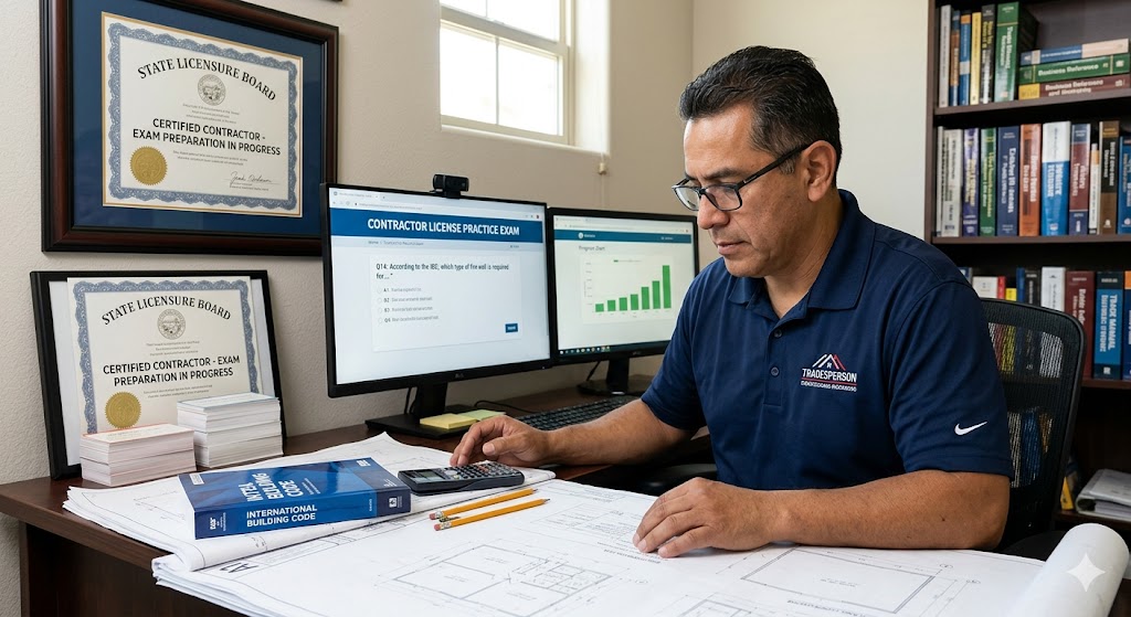 Contractor License Practice Exam Banner