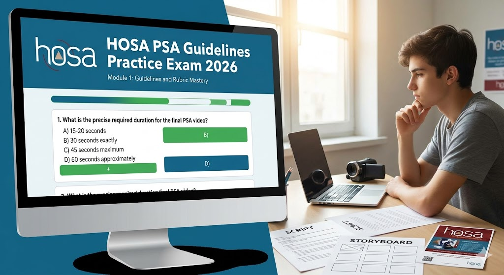 HOSA Public Service Announcement (PSA) Guidelines Practice Exam 2026 Banner