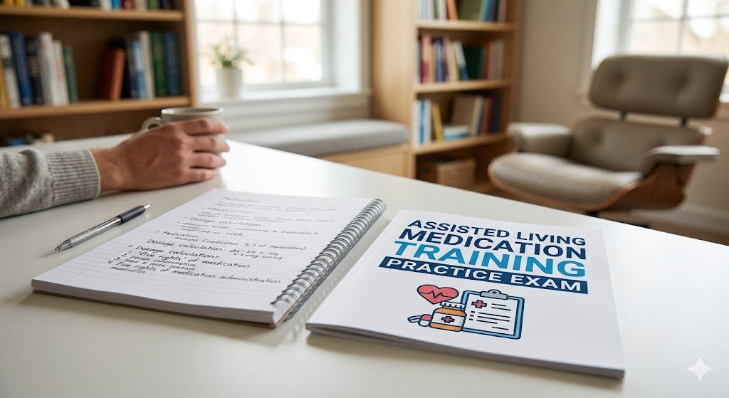 Assisted Living Medication Training Practice Exam Banner