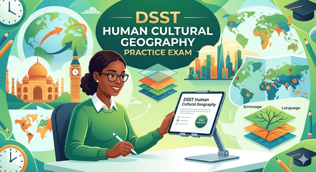 DSST Human Cultural Geography Practice Exam Banner