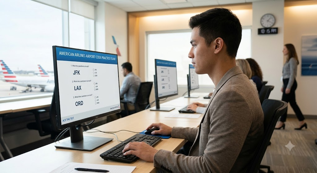 American Airlines Airport Code Practice Test Banner