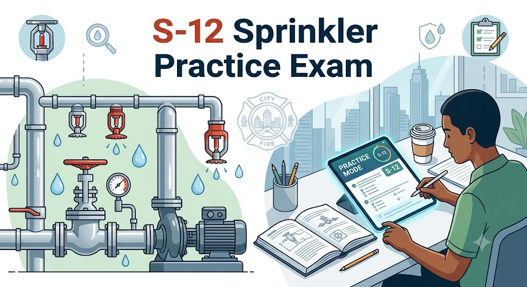 S-12 Citywide Sprinkler Systems Practice Exam Banner